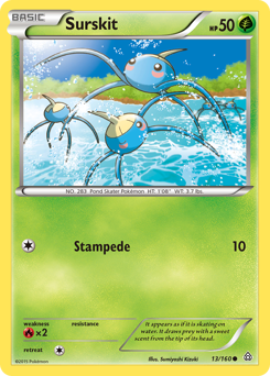 Surskit, Primal Clash #13, Pokémon TCG card