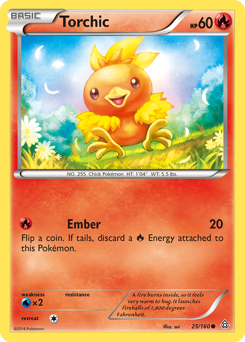 Torchic, Primal Clash #25, Pokémon TCG card