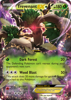 Trevenant-EX, Primal Clash #19, Pokémon TCG card