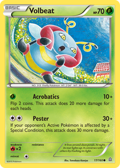 Volbeat, Primal Clash #17, Pokémon TCG card