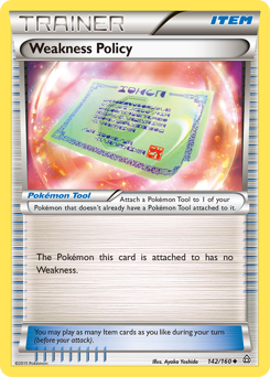 Weakness Policy, Primal Clash #142, Pokémon TCG card