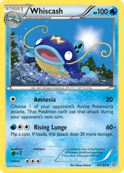 Whiscash, Primal Clash #40, Pokémon TCG card