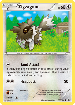 Zigzagoon, Primal Clash #111, Pokémon TCG card