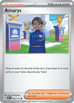 Amarys, Prismatic Evolutions #93, Pokémon TCG card