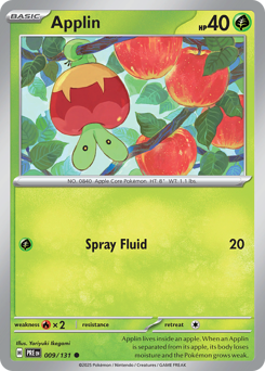 Applin, Prismatic Evolutions #9, Pokémon TCG card