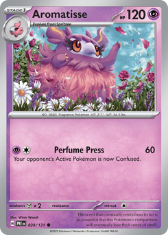 Aromatisse, Prismatic Evolutions #39, Pokémon TCG card