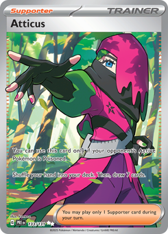 Atticus, Prismatic Evolutions #133, Pokémon TCG card
