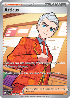 Atticus, Prismatic Evolutions #134, Pokémon TCG card