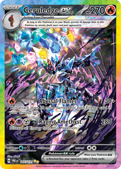 Ceruledge ex, Prismatic Evolutions #147, Pokémon TCG card