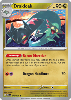 Drakloak, Prismatic Evolutions #72, Pokémon TCG card