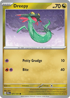 Dreepy, Prismatic Evolutions #71, Pokémon TCG card