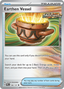 Earthen Vessel, Prismatic Evolutions #106, Pokémon TCG card