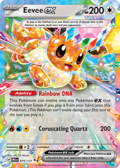 Eevee ex, Prismatic Evolutions #75, Pokémon TCG card
