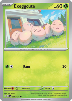 Exeggcute, Prismatic Evolutions #1, Pokémon TCG card
