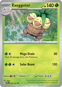 Exeggutor, Prismatic Evolutions #2, Pokémon TCG card