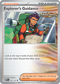 Explorer's Guidance, Prismatic Evolutions #107, Pokémon TCG card