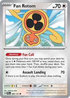 Fan Rotom, Prismatic Evolutions #85, Pokémon TCG card