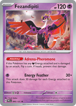 Fezandipiti, Prismatic Evolutions #45, Pokémon TCG card