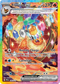 Flareon ex, Prismatic Evolutions #146, Pokémon TCG card