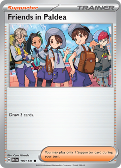 Friends in Paldea, Prismatic Evolutions #109, Pokémon TCG card