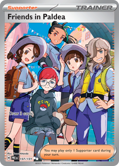 Friends in Paldea, Prismatic Evolutions #137, Pokémon TCG card