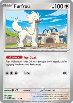 Furfrou, Prismatic Evolutions #88, Pokémon TCG card