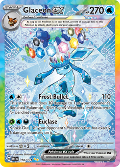 Glaceon ex, Prismatic Evolutions #150, Pokémon TCG card
