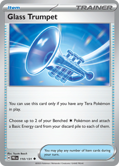 Glass Trumpet, Prismatic Evolutions #110, Pokémon TCG card