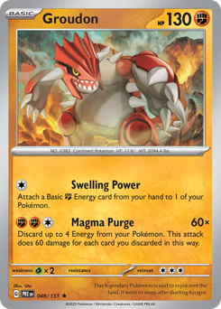 Groudon, Prismatic Evolutions #49, Pokémon TCG card
