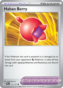 Haban Berry, Prismatic Evolutions #111, Pokémon TCG card