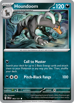 Houndoom, Prismatic Evolutions #63, Pokémon TCG card