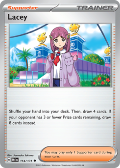 Lacey, Prismatic Evolutions #114, Pokémon TCG card