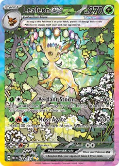 Leafeon ex, Prismatic Evolutions #144, Pokémon TCG card