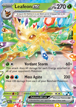 Leafeon ex, Prismatic Evolutions #6, Pokémon TCG card