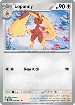 Lopunny, Prismatic Evolutions #84, Pokémon TCG card