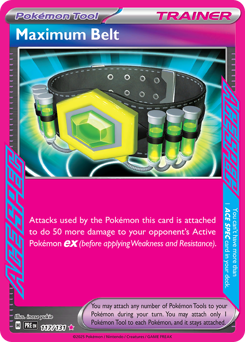 Maximum Belt, Prismatic Evolutions #117, Pokémon TCG card