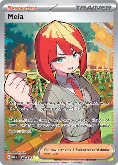 Mela, Prismatic Evolutions #140, Pokémon TCG card