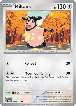 Miltank, Prismatic Evolutions #81, Pokémon TCG card