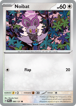 Noibat, Prismatic Evolutions #90, Pokémon TCG card