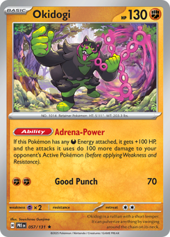 Okidogi, Prismatic Evolutions #57, Pokémon TCG card