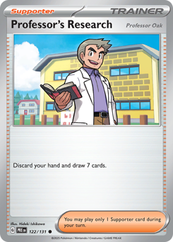 Professor's Research, Prismatic Evolutions #122, Pokémon TCG card