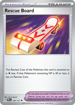 Rescue Board, Prismatic Evolutions #126, Pokémon TCG card