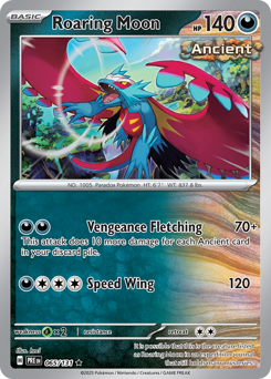 Roaring Moon, Prismatic Evolutions #65, Pokémon TCG card