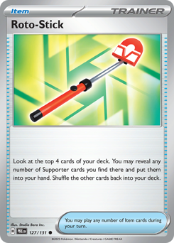 Roto-Stick, Prismatic Evolutions #127, Pokémon TCG card
