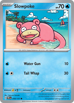 Slowpoke, Prismatic Evolutions #18, Pokémon TCG card