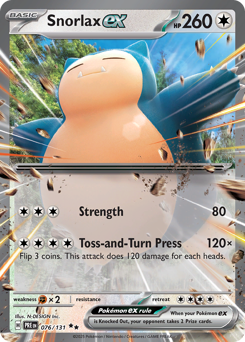 Snorlax ex, Prismatic Evolutions #76, Pokémon TCG card