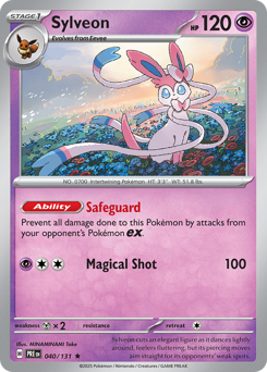 Sylveon, Prismatic Evolutions #40, Pokémon TCG card