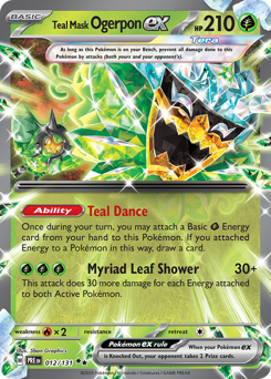 Teal Mask Ogerpon ex, Prismatic Evolutions #12, Pokémon TCG card