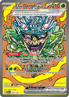 Teal Mask Ogerpon ex, Prismatic Evolutions #145, Pokémon TCG card