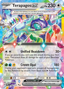 Terapagos ex, Prismatic Evolutions #92, Pokémon TCG card